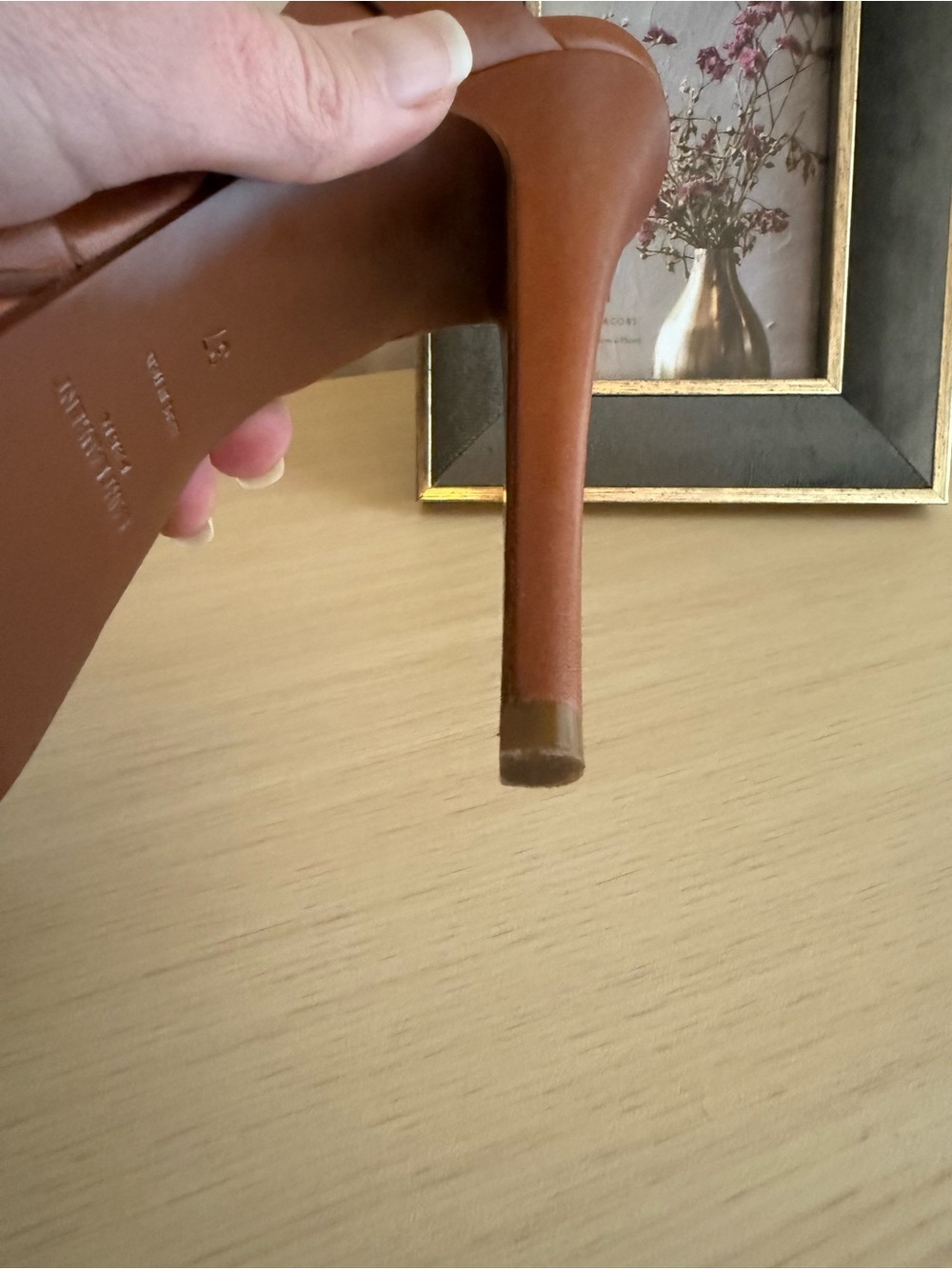 Saint Laurent Tan Leather Knotted Platform Sandals - Picture 7 of 9